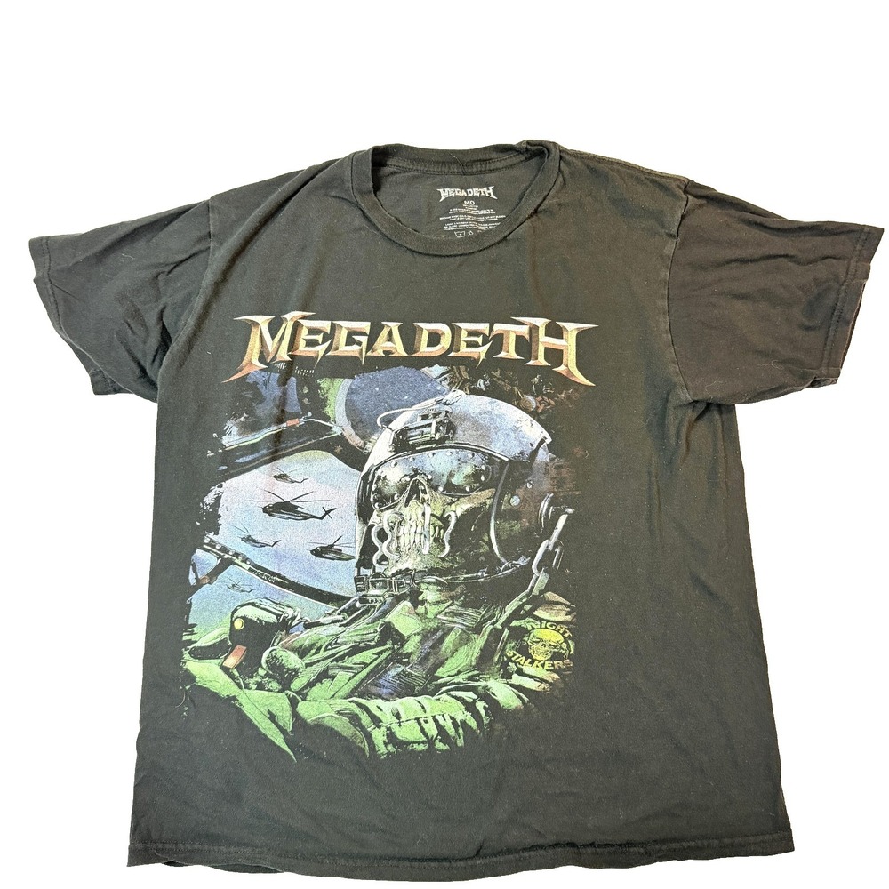 Megadeth Shirt Men Medium Black 2022 Tour Night Stalkers Metal Band Concert Tee
